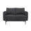MORE4HOMES (Charcoal) SOFIA MODERN FABRIC LIVING ROOM 2 SEATER SOFA 4