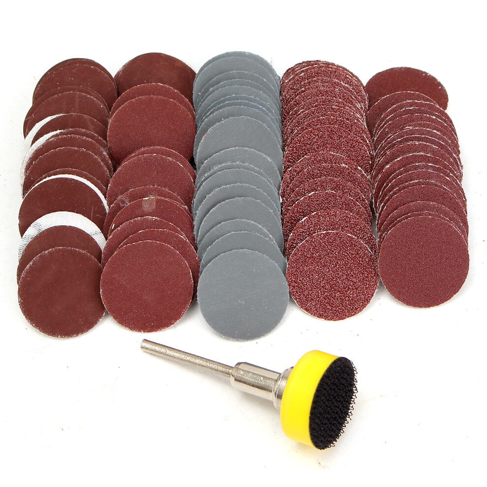 1 Inch Loop Sanding Pad With 100Pcs 25Mm Sandpaper 100 180 240 1500 3000 Grit Sanding Abrasive Disc 682547605117