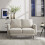 MORE4HOMES (Beige) SOFIA MODERN FABRIC LIVING ROOM 2 SEATER SOFA 8