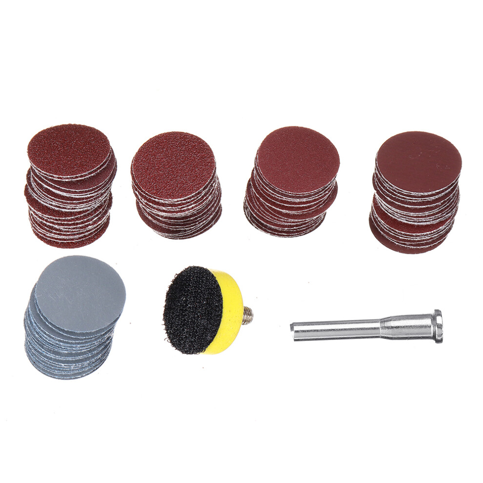 100Pcs 2 Inch 60-3000 Grit Sanding Disc Sandpaper With 6Mm Shank Mandrel Pad 610255203875