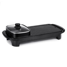 AUGIENB 2 In 1 Electric Barbecue Pan Grill Teppanyaki Cook Fry BBQ Oven Hot
