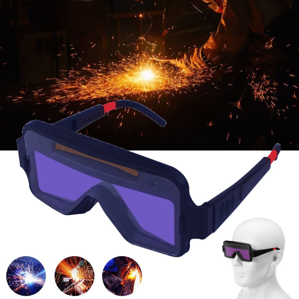Solar Powered Auto Darkening Welding Goggles Arc Weld Safety Glasses Protection 6253793467893