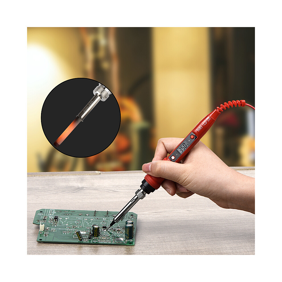 908S 80W Lcd Thermostat Soldering Iron Adjustable Temperature Electric Soldering Iron Pen 180-500 9099923529508