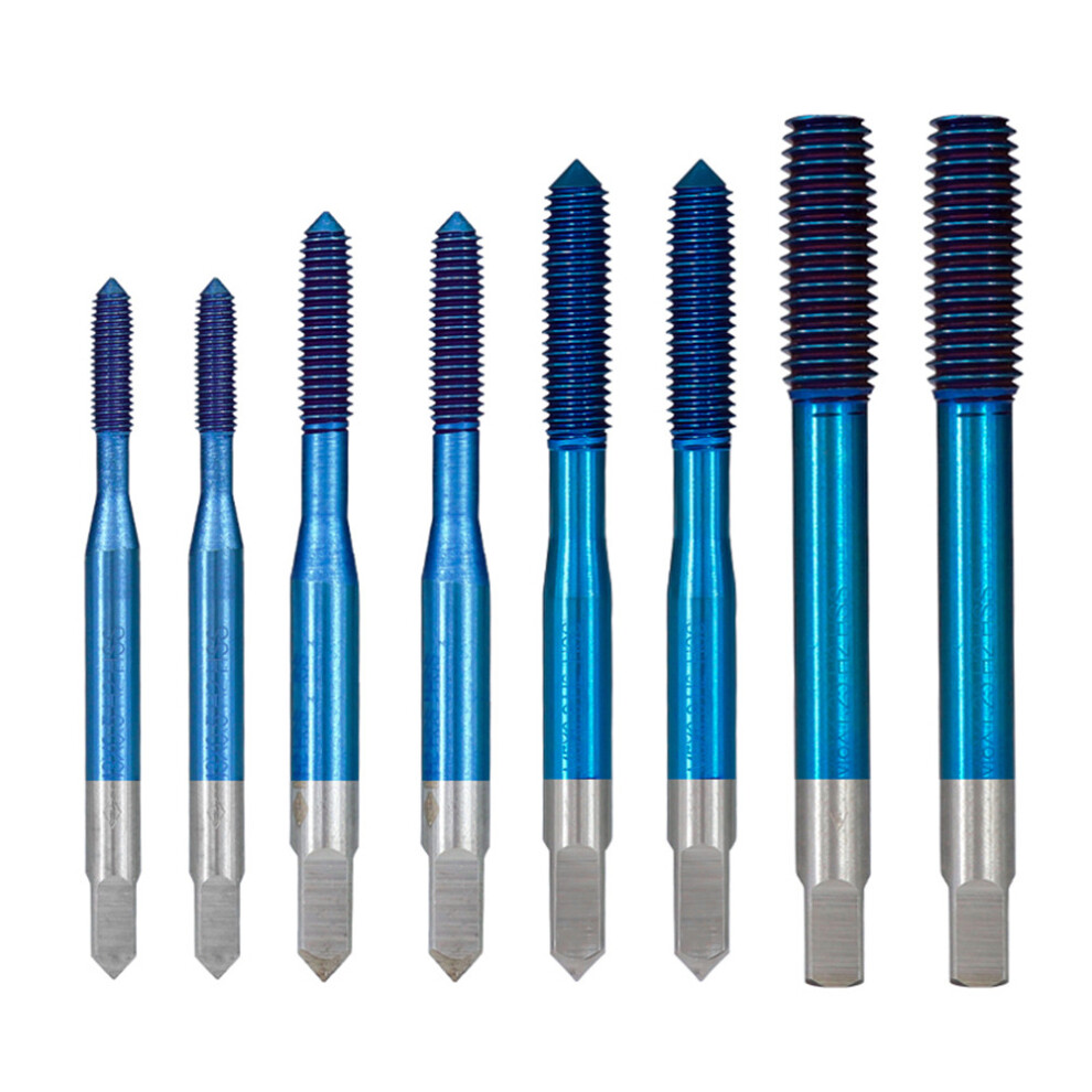 Blue Nano Fluteless Forming Machine Taps M2-M12 Metric Machine Plug Tap Extrusion Taps Hss Thread Screw Tap Drill 6900067736048