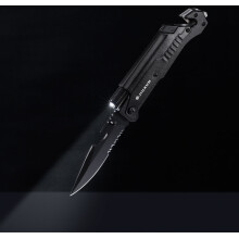 JIUXUN Multi-Function Assisted Folding EDC Knife Tool Serrated Blade Flashlight Outdoor Emergency Survival Tools Kit Knife from Xiaomi Youpin