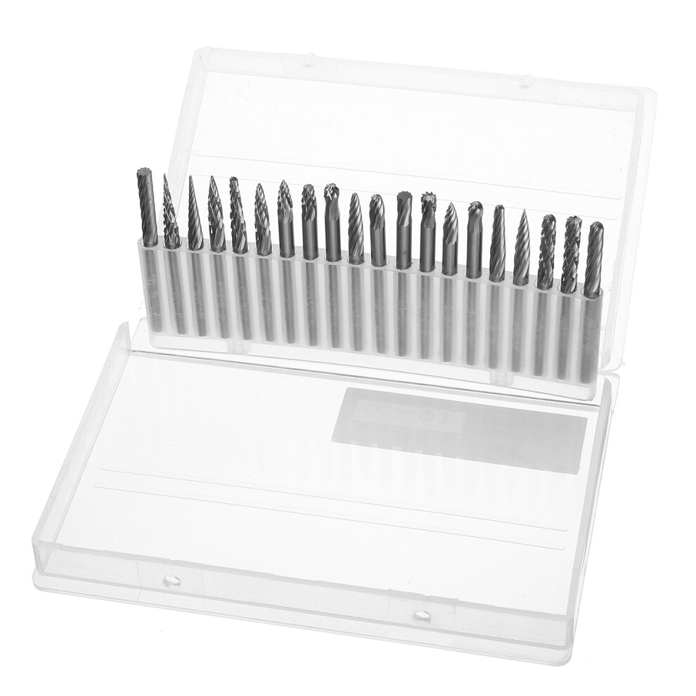 20Pcs 3X3mm Tungsten Steel Carbide Burr Grinder Head Carbide Rotary Tool 4894479694763