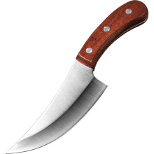 KCASA Stainless Steel Butcher Chef Knife Boning Knife Outdoor Survival Hunting Knife Bone Meat Cleaver Kitchen Knife Serbian StyleWith Sheath