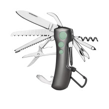 Grand Harvest 13 in 1 Multi-function Folding EDC Tool Stainless Steel Bottle Opener Sharp Pocket Multitool Pliers Saw Kitchen Blade Knife Screwdr
