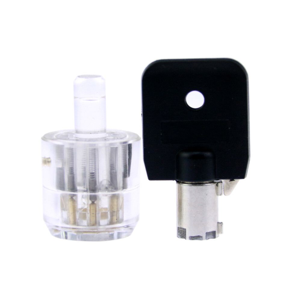 7 Pin Plum Lock Cylinder Transparent Tubular Lock Visible Pick Cutaway Practice View Padlock Training Skill For Locksmith 6906141580415