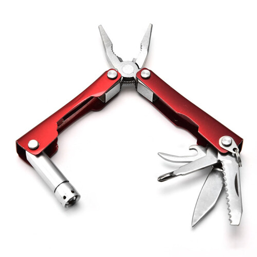 HUOHOU Multi-function EDC Folding Tool LED Flashlight Jaw Can Opener Phillips Screwdriver Blade Knife Outdoor Indoor Tool from