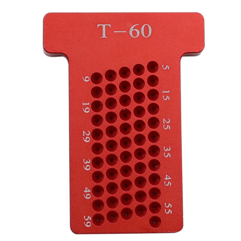 T60 T-Type Ruler Hole Scribing Measuring Woodworking Marking Scriber 8426581060691