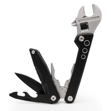 HUOHOU 7 in 1 Folding Multifunction Tool Adjustable Spanner Multi Tool with Screwdriver Plier Wire Cutter Knife Bottle Opener for Home Outdoor Ya