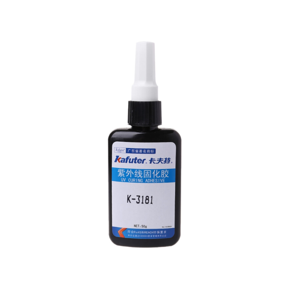 Kafuter K-3181 Uv Light Adhesive Strong Bonding For Metal Glass Cure Glue 791177477244