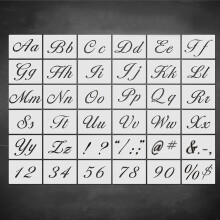 36pcs Letter Alphabet Number Stencil DIY Drawing Template Wall Wood Painting Set