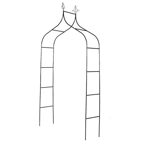 Black Wrought Iron Climbing Frame Metal Garden Arch 1