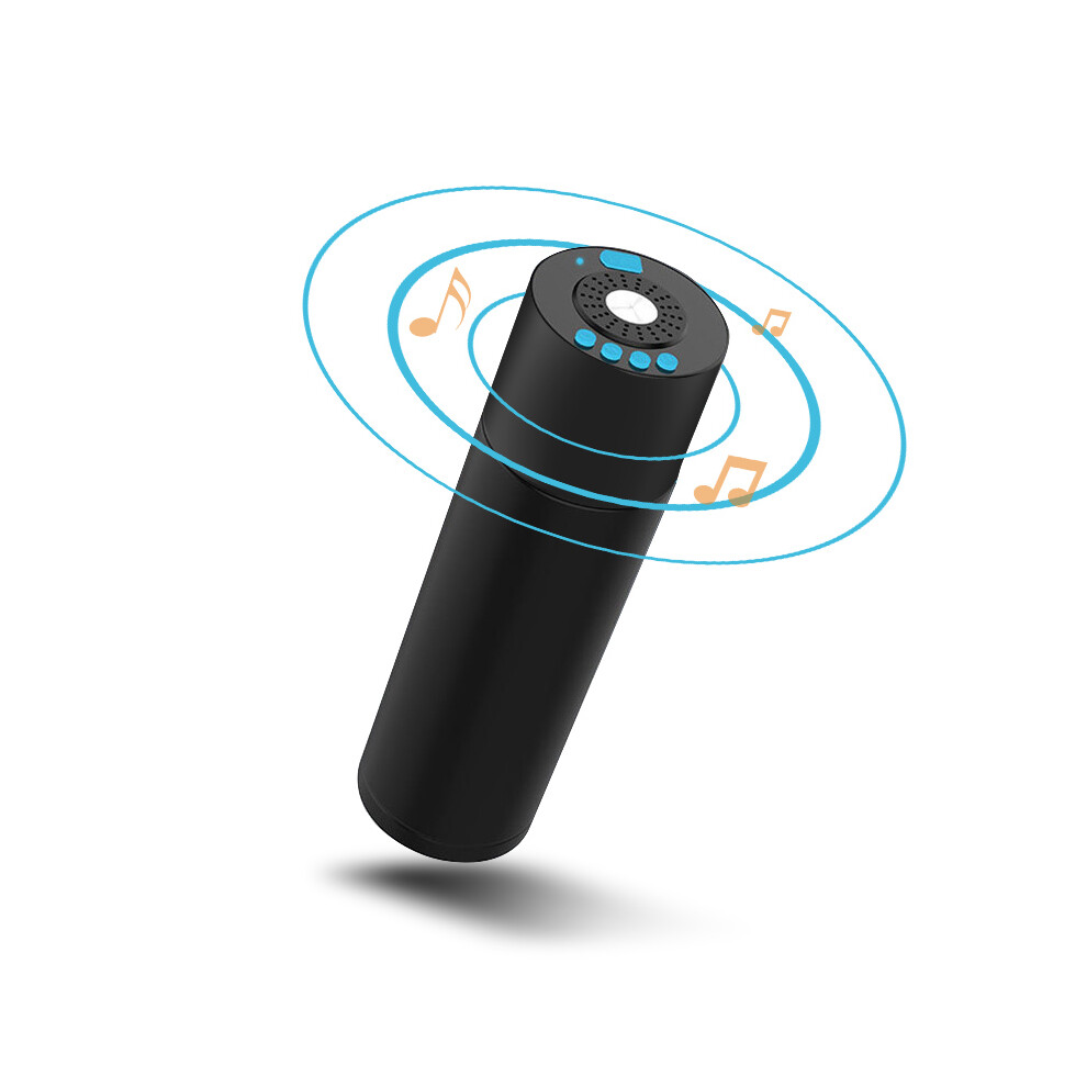Smart Music Bluetooth Thermos Bottle Mug LED Light Speaker FM Radio Drinking Reminder 304 Stainless Steel Vacuum Flask Water Bottle Tea Mug Coffe