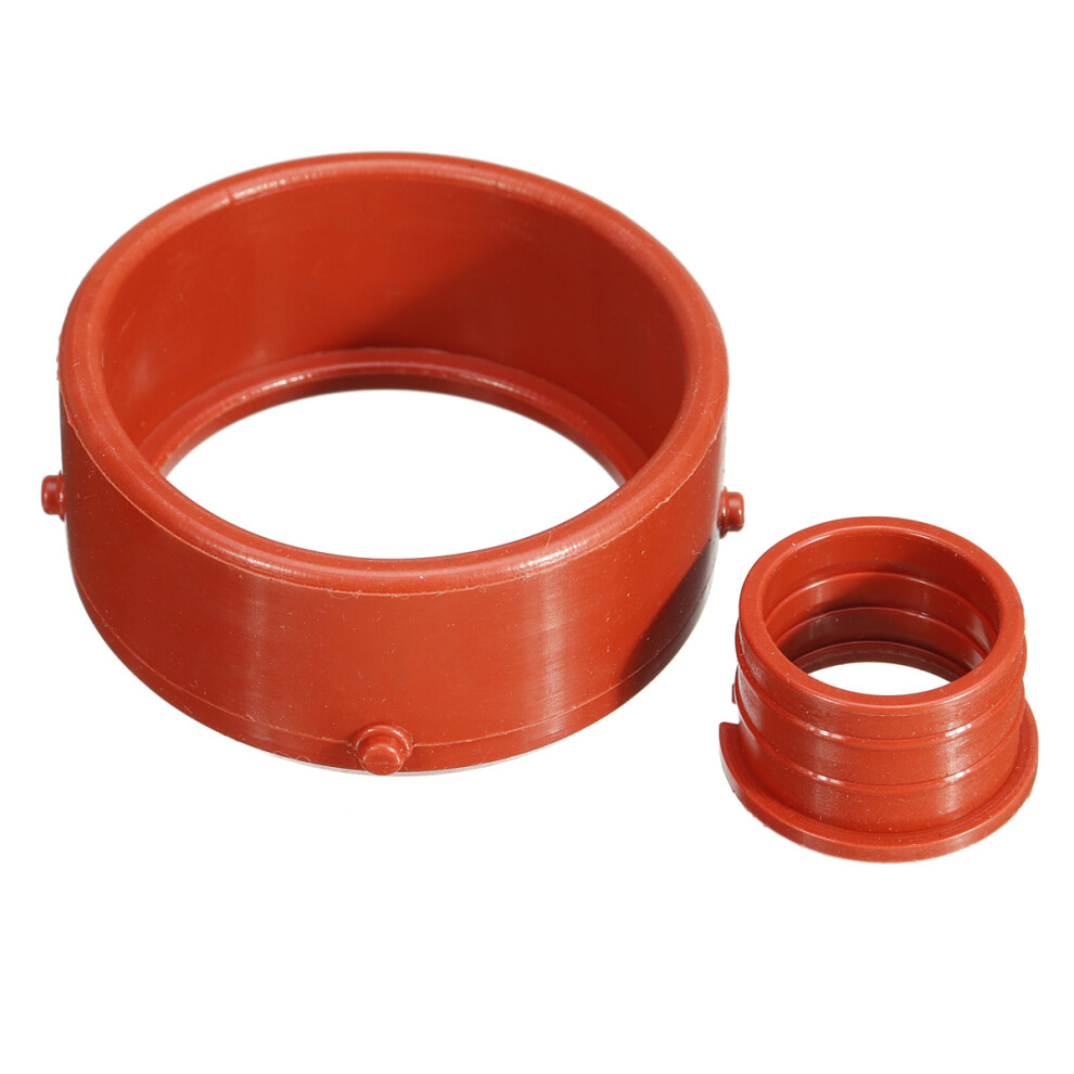 2Pcs Turbo & Breather Intake Seal Kit For Mercedes-Benz Om642 #A6420940080 #A6420940580 Red 791327636514