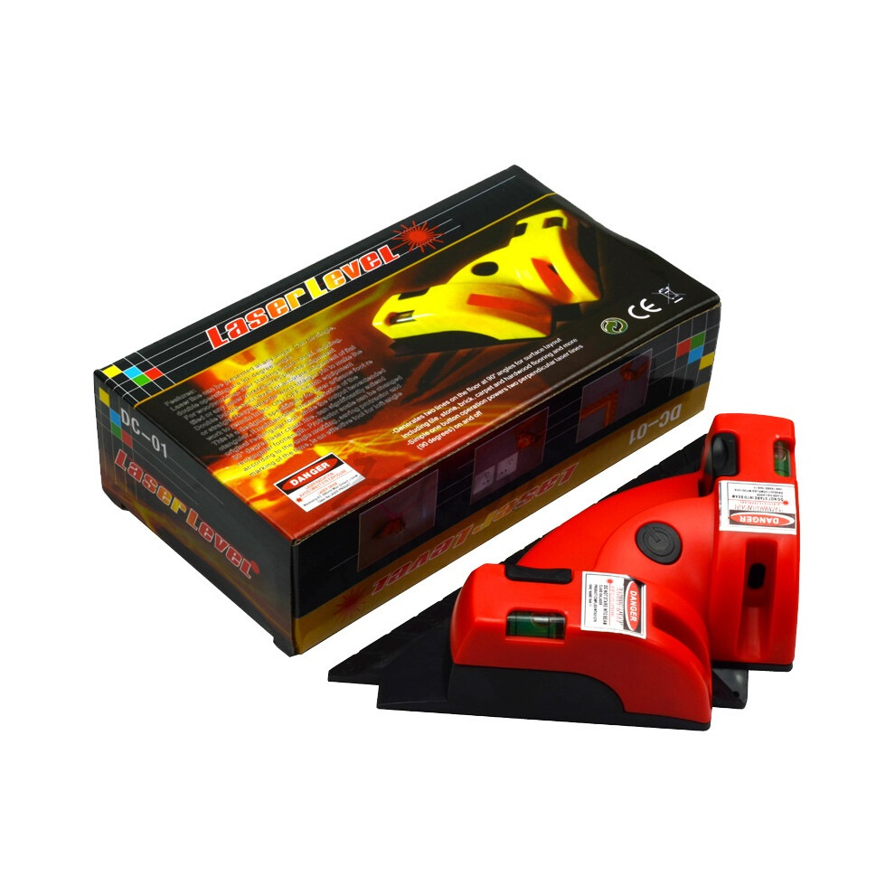 Red Right Angle 90 Degree Vertical Horizontal Laser Line Projection Square Level Infrared Laser Level Measurement Tool 4894479483527
