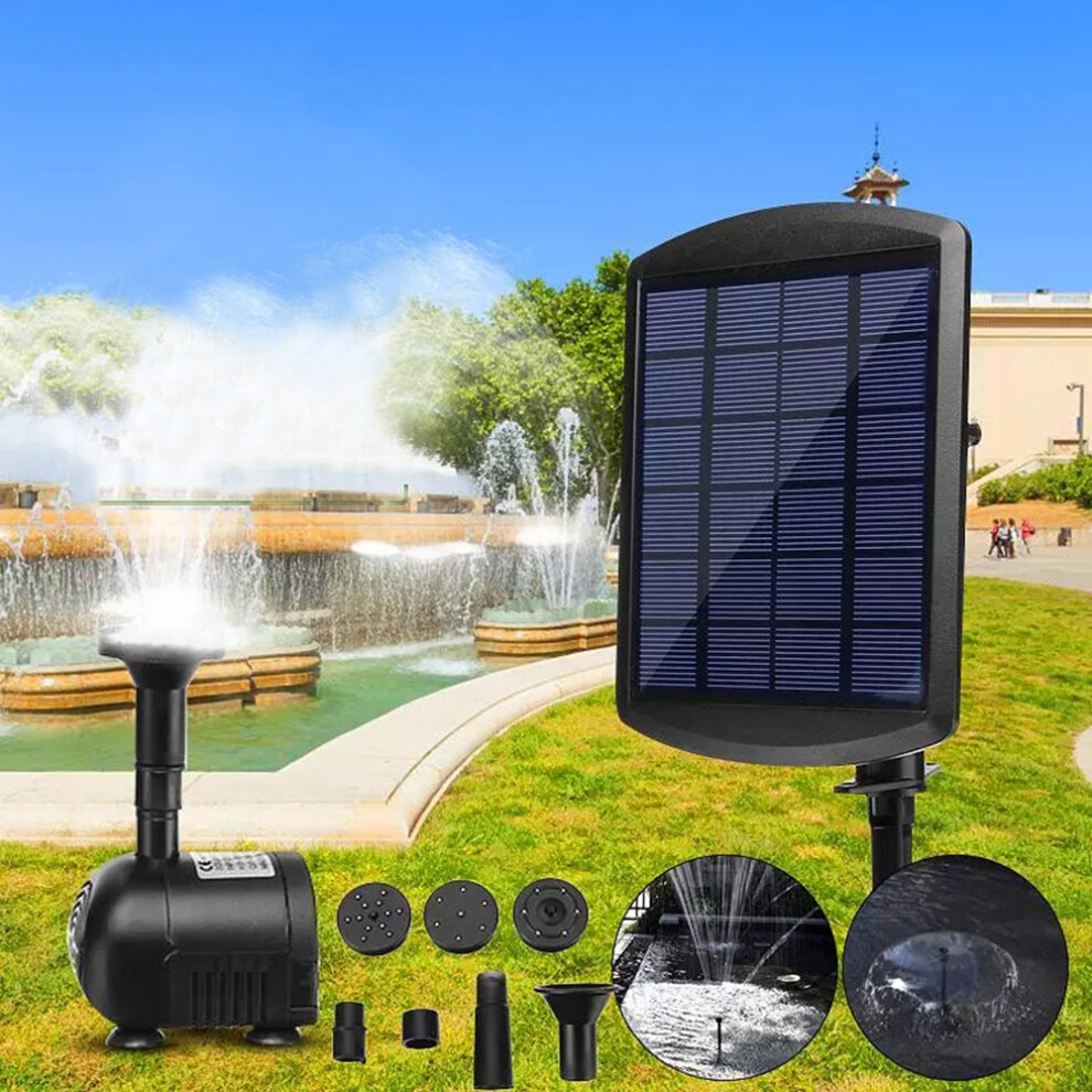 1.8W Solar Panel Powered Water Fountain Pump for Pool Pond Garden Outdoor Submersible Gardening Sprinklers