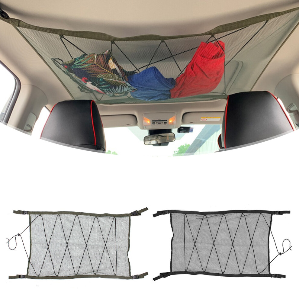 Portable Car Ceiling Storage Net Pocket Roof Interior Cargo Net Bag For Car Trunk Storage Pouch Sundries Storage Organizer 931210707871