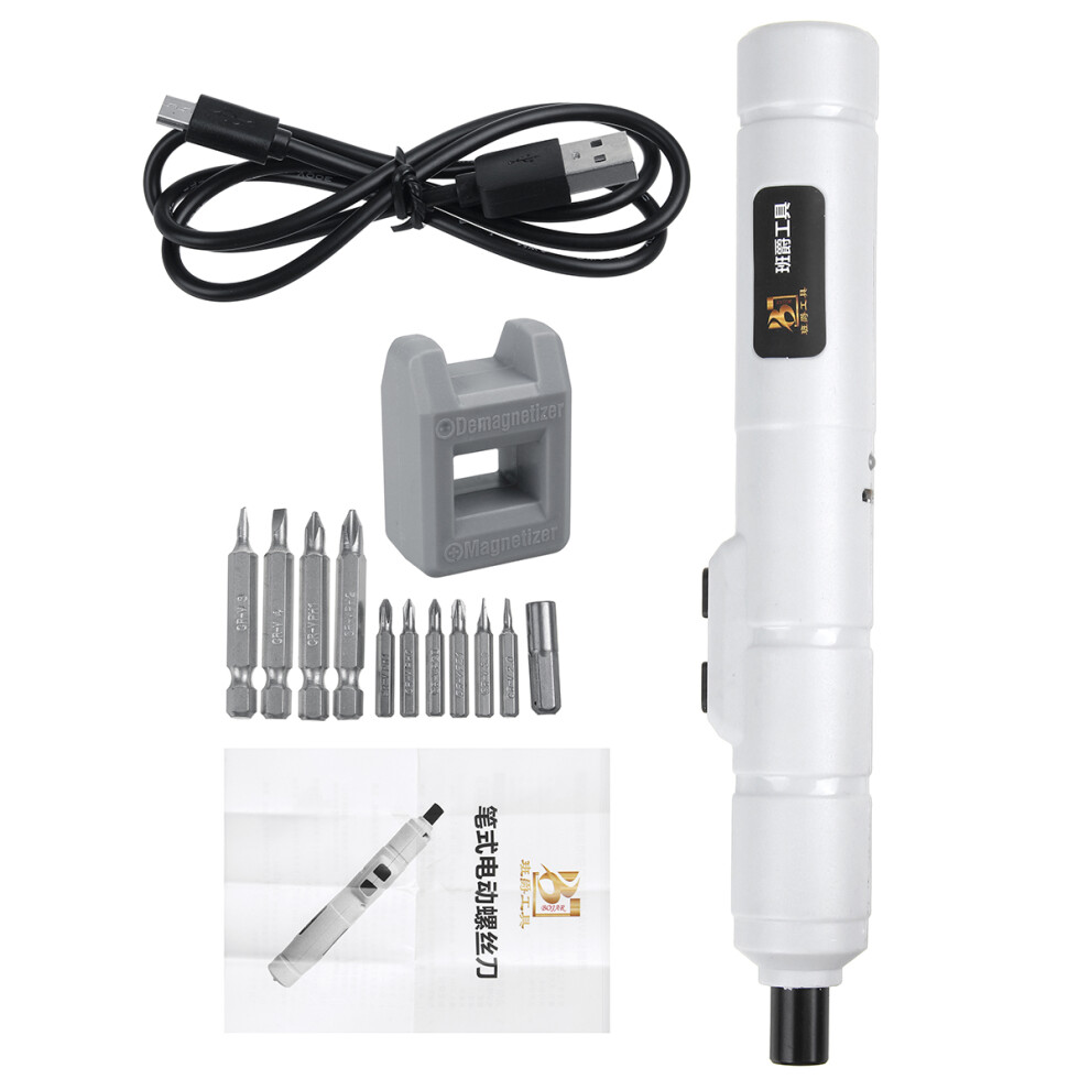 3.6V Mini Cordless Electric Screwdriver Rechargeable Phone Repair Tool W/ 11Pcs Drill Bits 6901249337770
