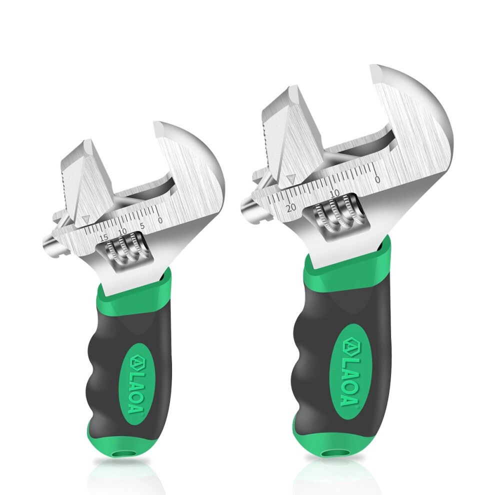Laoa Adjustable Wrench 6Inch/8Inch Enlarge Open Monkey Wrench Multifunction Spanner Universal Pipe Wrench Car Tool 6900076836760