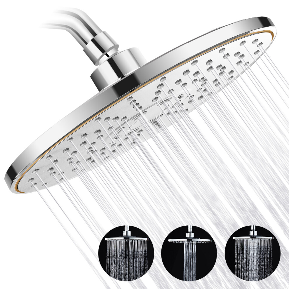 Self-Cleaning Nozzles Round High Pressure Rainfall Shower Head 9.6L/Min Combo 8258064816217
