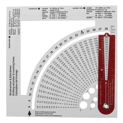 Knitting Calculator Sewing Tools Knitting Counter Density Ruler 1