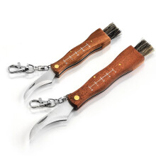 HUOHOU Mini Folding Mushroom EDC Knife Rosewood Handle Outdoor Hunting Survival Multifunction Folding Knife for Gardening Hand Tools
