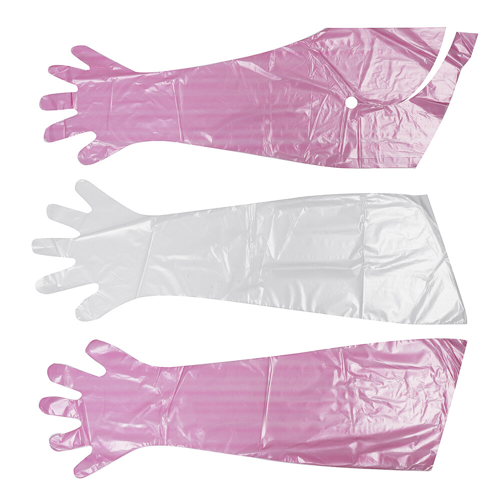 50Pcs Disposable Artificial Insemination Gloves Long Term Veterinary Insemination Kit For Dogs Cattle Horse 6900070244493