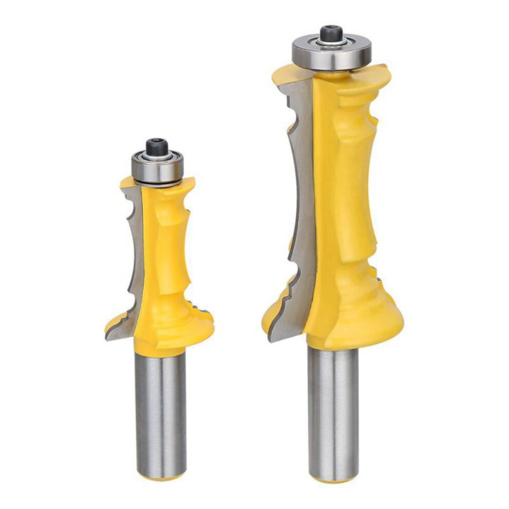 Drillpro 1/2 Inch 12Mm Shank Mitered Door Drawer Molding Router Bit Handrail Line Cutter Tenon Cutter For Woodworking Tools 6900079681510