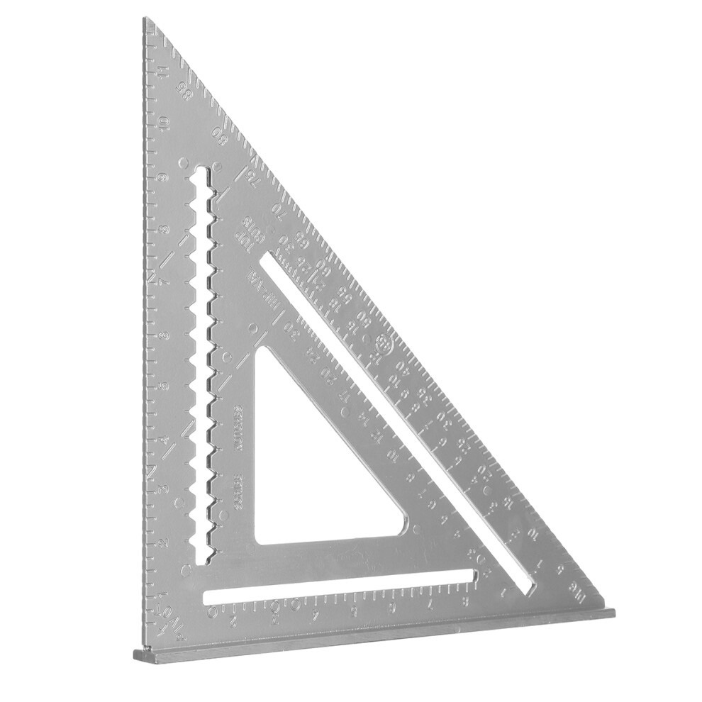 7/12'' Aluminum Alloy Angle Square Triangle Ruler Roofing Carpenter Woodworking Tool 6900079307595