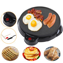 220V Non-stick Electric Crepe Maker Pizza Maker Pancake Maker Crepe Making Pan for Household Kitchen Tool Cooking Pan
