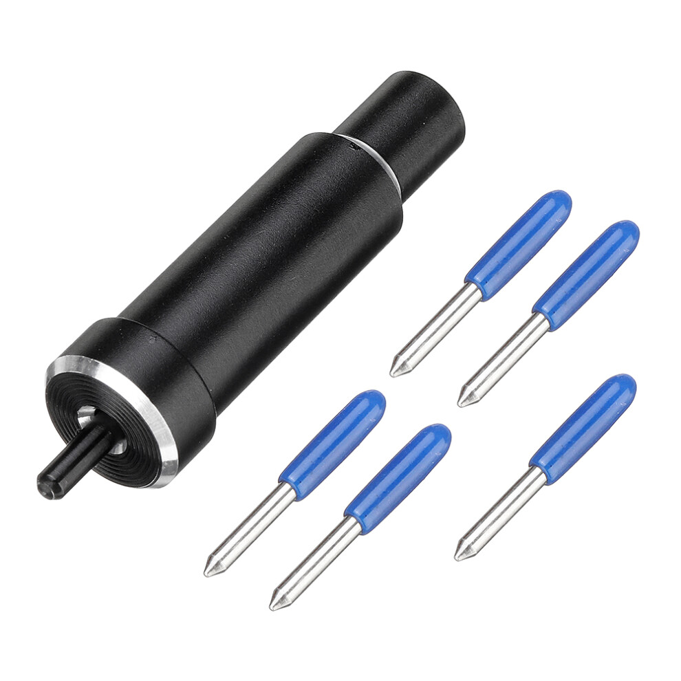 5Pcs 60 Degree Blade Cutting Plotter Blades Offset Cricut Machine Milling Cutter Router Bit + Cutter Housing Blade Holder