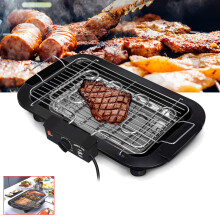 220V Portable Electric Grill Smokeless Electric Pan Grill BBQ Griddle Mini Non-stick Plate Electric Home Barbecue Grill Machine