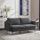 MORE4HOMES (Charcoal) SOFIA MODERN FABRIC LIVING ROOM 3 SEATER SOFA 1