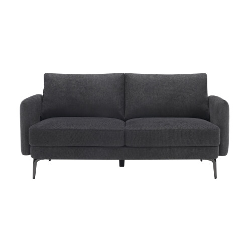 MORE4HOMES (Charcoal) SOFIA MODERN FABRIC LIVING ROOM 3 SEATER SOFA 2