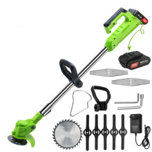 26V Electric Cordless Lawn Mower Household Small Garden Cordless Lawn Mower Band Saw Blade And Battery