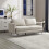 MORE4HOMES (Beige) SOFIA MODERN FABRIC LIVING ROOM 3 SEATER SOFA 1