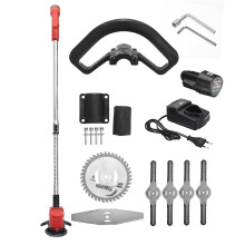 12V Adjustable Rechargeable Cordless Electric Grass Trimmer Kit Garden Lawn Mower