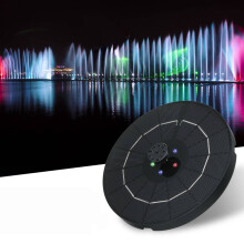 3.8W Solar Fountain Pump Outdoor LED Circle Solar Power Floating Pannel with Colorful Lights for Garden Decoration Pond Aquarium