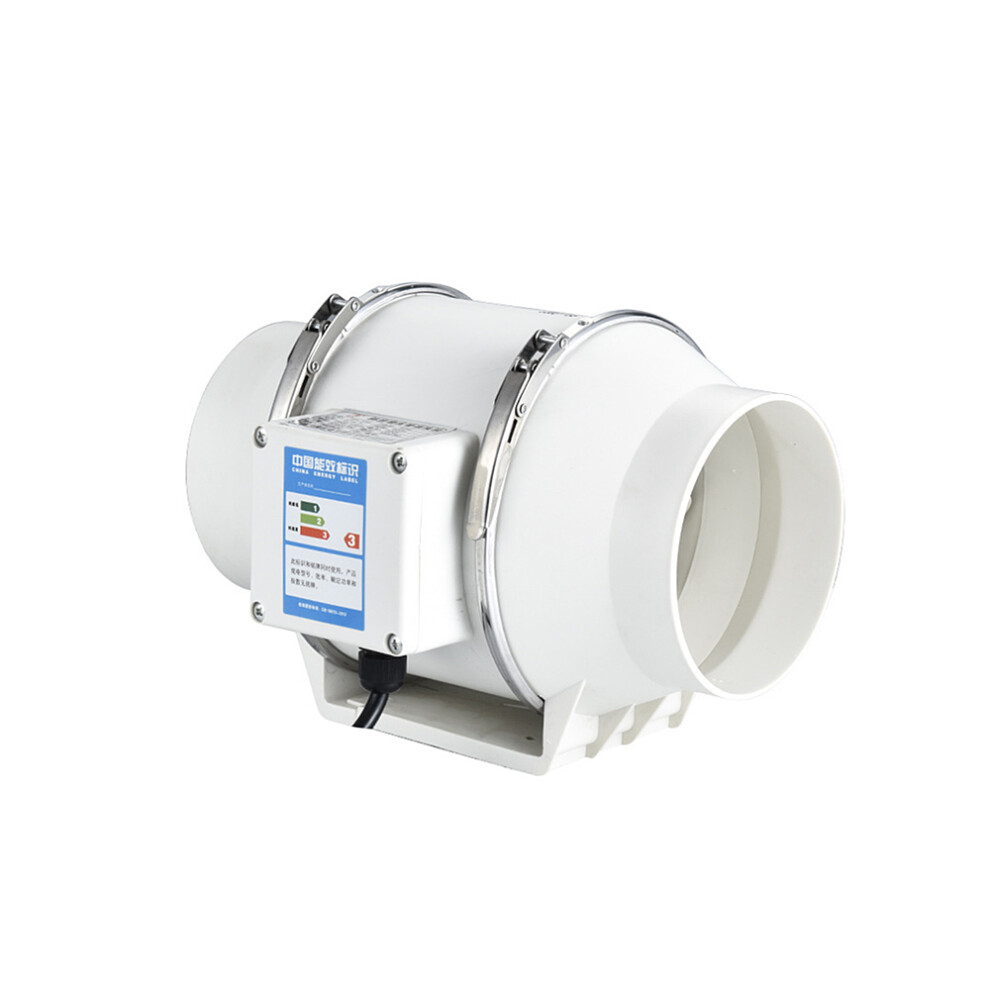 220V Home Silent Inline Pipe Exhaust Fan Duct Fan Bathroom Kitchen Ventilation Toilet 4714012484449