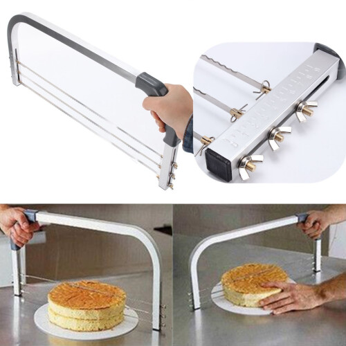 Professional Large Cake Interlayer Cutter Blades Adjustable Cake Layerer for Home Party Commercial Use