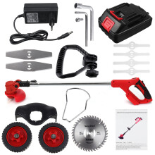 24V Cordless Electric Grass Trimmer Lawn Mower Garden Cutting Tool W/ 1/2pcs Battery