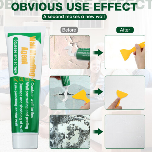 GOCHANGE Wall Repair Tools 3 Sets Wall Paint + Head + Scraper + Square Sandpaper Convenient Bricklayer Home Improvement Tools 2
