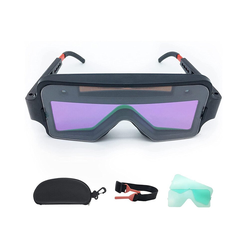Automatic Darkening Dimming Welding Glasses Anti-Glare Argon Arc Welding Glasses Welder Eye Protection Goggles Tools 9390309480407