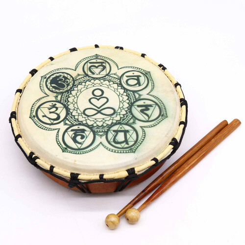 Shamanic Drums Chakra 25cm Shamanic Drum with Sticks 1