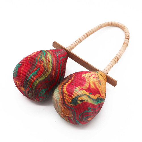 Decorative Musical Instruments Maracas Rattle Double Loop