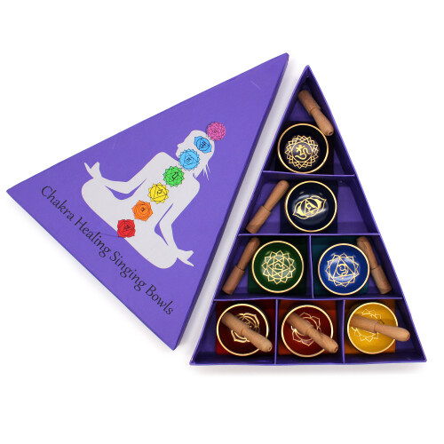 Tibetan Sing Bowls Sets Chakra Pyramid Singing Bowl Gift Set 1