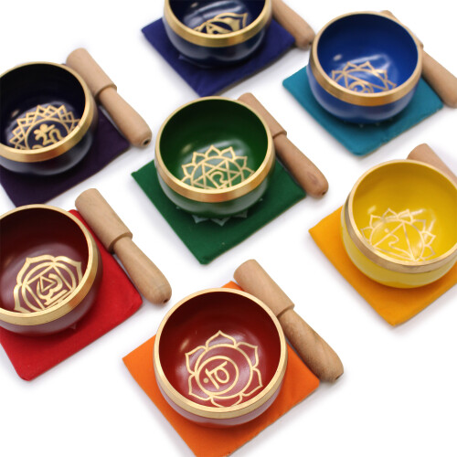 Tibetan Sing Bowls Sets Chakra Pyramid Singing Bowl Gift Set 2